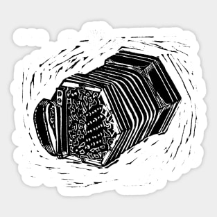 Concertina Linocut Design Sticker